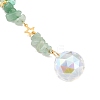 Round Glass & Natural Green Aventurine Chips Hanging Suncatchers HJEW-JM04209-01-5