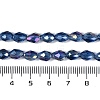 Transparent Electroplate Glass Beads Strands X-EGLA-N013-T6mm-B28-4