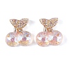 Transparent Epoxy Resin Fruit Cherry Decoden Cabochons CRES-M034-08C-1