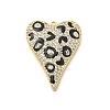 Brass Micro Pave Clear Cubic Zirconia Pendants KK-L228-43B-G-1