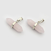 Natural Rose Quartz Double Terminated Pointed Pendants G-F177-03-1