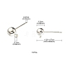 Brass Ball Post Ear Studs KK-YW0001-11S-3