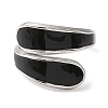 304 Stainless Steel Open Cuff Ring for Women RJEW-F166-14P-02-2