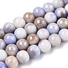 Opaque Crackle Glass Round Beads Strands GLAA-T031-10mm-01B-A-1