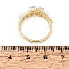 Brass Micro Pave Cubic Zirconia Cuff Open Rings CU-CBA5C10-07G-5