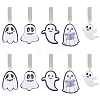 10Pcs 5 Styles Ghost Acrylic Shoe Charms HJEW-CA00021-1