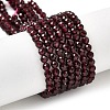 Natural Garnet Beads Strands G-J376-36B-4mm-5