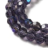 Electroplate Transparent Glass Beads Strands EGLA-A035-T4mm-L15-3