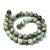 Natural Green Line Jasper  Beads Strands X-G-L639-A01-6mm-3