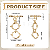 Brass Toggle Clasps KK-LP0004-26-2