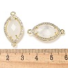 Natural Quartz Crystal Faceted Horse Eye Connector Charms G-G181-07G-09-3