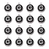 Platinum Plated Alloy Charms LS-ENAM-S118-02G-P-2