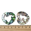 Natural Paua Shell Pendants Geometric Charms SSHEL-N038-01B-3