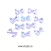 Electroplated Bowknot Resin Cabochons MRMJ-R128-16H-2