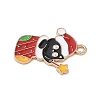 Christmas Alloy Enamel Pendants ENAM-I071-01KCG-06-2