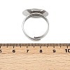 Flat Round Brass Pad Ring Settings X-MAK-S033-018P-NF-4