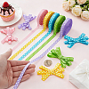 5 Colors Polka Dot Polyester Ribbon OCOR-GA0002-97-3