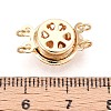 Rack Plating Flower Brass Box Clasps KK-QA183-99G-3