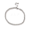 Non-Tarnish 201 Stainless Steel Round Beaded Bracelet for Women STAS-D179-03P-02-1