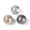 Textured Plating Opaque Acrylic Beads PACR-T019-02M-2