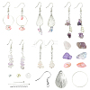 DIY Natural Gemstone Dangle Earrings Kits DIY-FS0006-91-2