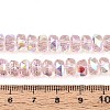 Electroplate Transparent Glass Beads Strands EGLA-N022-04A-D14-4