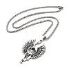 304 Stainless Steel Enamel Pendant Necklaces for Women Men NJEW-G123-07P-3