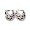 Brass Micro Pave Cubic Zirconia V-Shaped Hoop Earrings EJEW-H165-06P-4