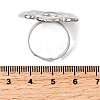 Adjustable 304 Stainless Steel Open Cuff Ring Components STAS-P403-01D-P-3