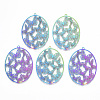 Ion Plating(IP) 201 Stainless Steel Filigree Pendants X-STAS-T057-26-1