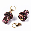 Assembled Synthetic Bronzite and Imperial Jasper Openable Perfume Bottle Pendants LS-G-S366-057C-4