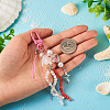 Jellyfish Glass & Acrylic Pendant Decorations HJEW-TAC0033-5