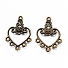Tibetan Style Alloy Chandelier Components PALLOY-F149-03AB-2