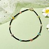 Synthetic Crackle Quartz Beaded Necklaces for Women NJEW-JN04801-2