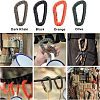 SUPERFINDINGS 20Pcs 4 Colors Plastic Carabiner Keychain TOOL-FH0001-20-5