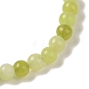 6mm Round Natural Lemon Jade Braided Bead Bracelets BJEW-C067-01A-02-3