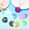 45Pcs 9 Styles Spray Painted Natural Capiz Shell Pendants SSHEL-YW0015-16-4