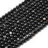 Natural Black Tourmaline Beads Strands X-G-F666-05-6mm-2