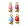 304 Stainless Steel Enamel Pendants STAS-B100-04G-1