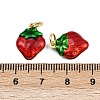 Brass Enamel Fruit Pendants KK-I377-04G-A03-3