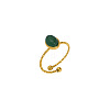 Oval Natural Green Aventurine Ring AR1552-2-2