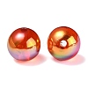 UV Plating Rainbow Iridescent Acrylic Beads X-PACR-E001-03-3