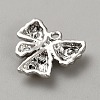 White Series Love Bow Alloy Acrylic Pendant PALLOY-WH0115-01P-10-2