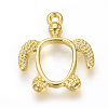 Alloy Open Back Bezel Pendants PALLOY-R098-62G-1