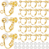 SOFPLATE 36Pcs Brass Screw On Clip-on Earring Findings KK-SP0001-18G-1