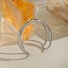 Minimalist 304 Stainless Steel Open Cuff Bracelets for Women VX8424-2-1