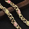 Brass Enamel Links Bracelets for Women BJEW-B125-06G-3