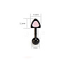 316L Surgical Stainless Steel Enamel Pink Cat Ear Shaped Cartilage Earrings for Women FS-WGA9D26-01-1