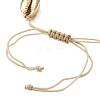 2Pcs Natural Shell & Acrylic Pearl Braided Bead Bracelets for Women BJEW-JB11262-6