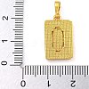 Real 18K Gold Plated Brass Pendants with Shell KK-D534-05G-03-3